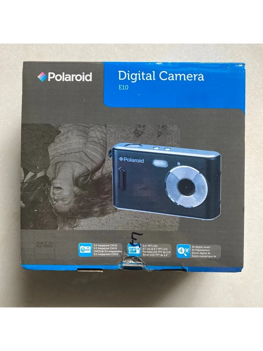Polaroid E10 5MP Digital Toy Camera Compact Vintage Retro Y2K Tested